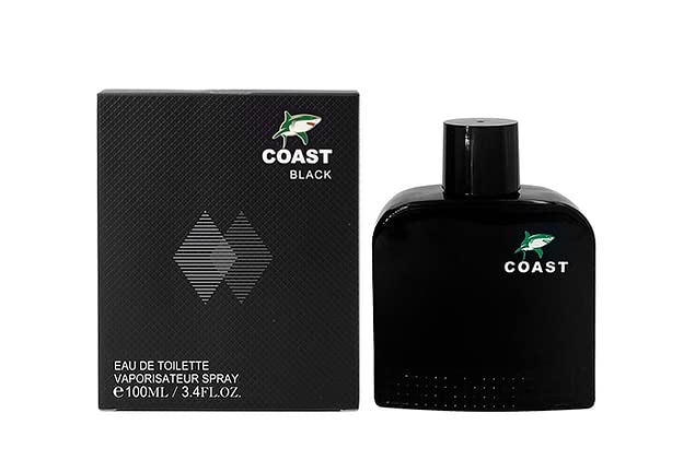 Coast Black Cologne for Men 3.4oz/100ml Eau de Toilette, Fragrance for Men