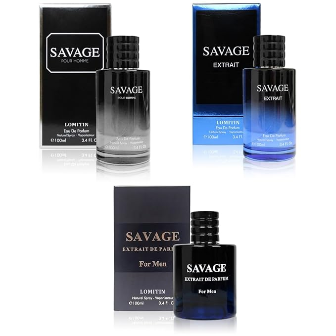 Savage Cologne for Men | Combo 3 pack Savage perfume for Men | Savage EDP, Savage Extrait, Savage Extrait De Parfum | 3.4oz x 3 Warm Masculine Scent for Daily Use Casual | Gift for Any Occasion