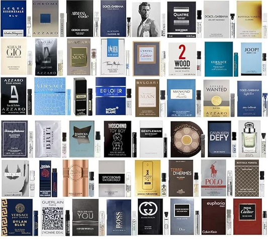 Men's Perfume Sampler 8pcs Sample Vials Designer Fragrance Samples for Men (Lot 8), 2 ml (Pack of 1)
