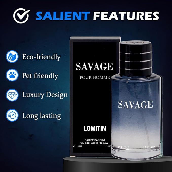 Signature Scent 4-Piece Fragrance for Men Includes Savage/King D White/King D Black/Valentine Milano of Woody, Spicy, Citrus, Cologne for Men in 100ml/3.4 Fl oz x 4 Bottle