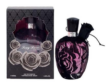 Valentine and Sexy Rose Perfume for Women (3.4oz/100ml x 4pcs) Valentine Milano Born In Roma, Rock N Rose, Eau de parfum, Pack of 4