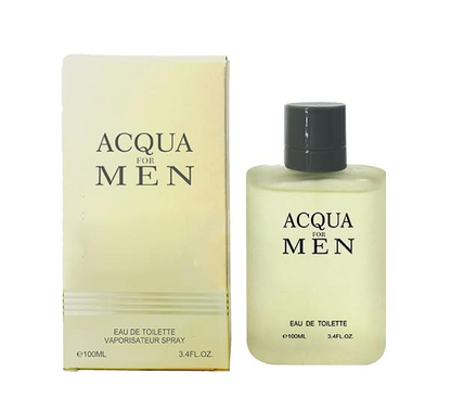 Acqua Cologne for Men Combo (3.4oz / 100ml x 3pcs) Eau de toilette, (Acqua, Acqua Black, Acqua Blue) Pack of 3pc