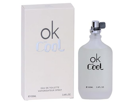 Ok So Cool Unisex Perfume 3.4oz/100ml Eau de toilette, Cologne for Men, Natural Spray