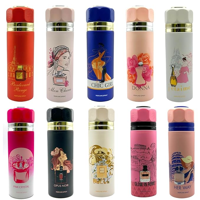 Designer Women Perfume Spray Set Lot 200ml x (Pack of 6) - High End Fragrance Spray for Women, Randomly Spray Selected & Packed