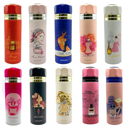 Designer Women Perfume Spray Set Lot 200ml x (Pack of 6) - High End Fragrance Spray for Women, Randomly Spray Selected & Packed