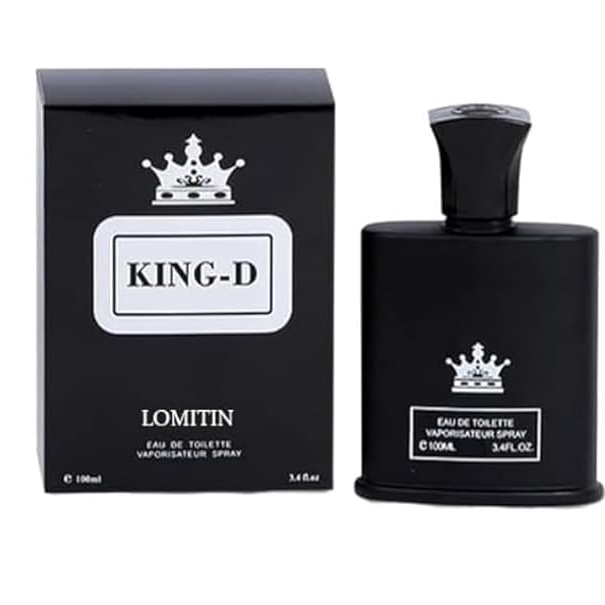 King-D Black Cologne for Men 3.4oz/100ml eau de toilette, Fragrance for Men