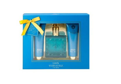 Lion Versatile Cologne Gifts Sets for Men, Eau De Toilette (3.4 fl oz), Body Lotion (3.0 fl oz), Shower Gel, (Pack of 3)
