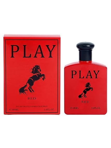Play Cologne for Men (Red, Green, Blue, Black) inspired by R.L.P.O.L.O - 4 x 100ml / 3.4oz each Giftset Eau De Toilette Spray