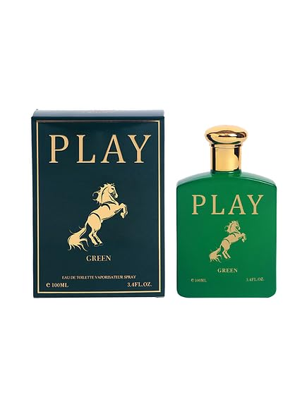 Play Cologne for Men (Red, Green, Blue, Black) inspired by R.L.P.O.L.O - 4 x 100ml / 3.4oz each Giftset Eau De Toilette Spray