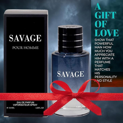 Savage for Men 3.4 Oz Men's Eau De Parfum Spray Refreshing & Warm Masculine Scent for Daily Use Men's Casual Cologne |