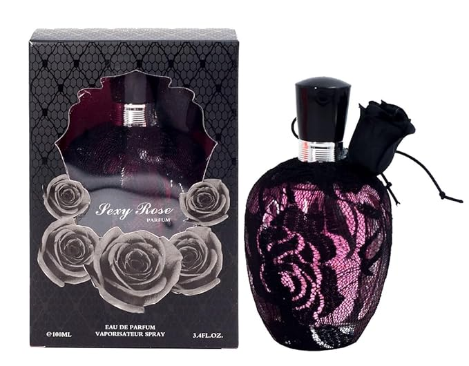 Sexy Rose Black Perfume for Women 3.4oz/100ml, Long Lasting Fragrance