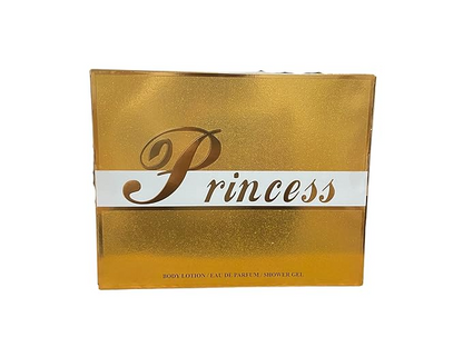 Princess High Heel Shoes Perfume Gifts Sets for Women, Eau De Parfum (1.7 fl oz), Body Lotion (3.0 fl oz), Shower Gel (3.0 fl oz), Mother's Day Gifts (Pack of 3) - Gold