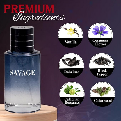 Savage Pour Home & Hero Green Cologne for Men Eau De Toilette, 3.4oz Fl Oz/100ml each, Fragrance for Men