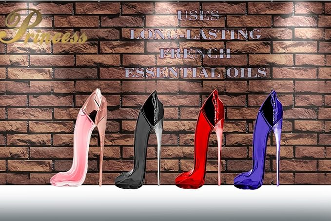 EB C Princess High Heel Shoes Black, Red & Pink Eau de Parfum for Women, 85 ML, 2.9 FL OZ (Pack of 3)