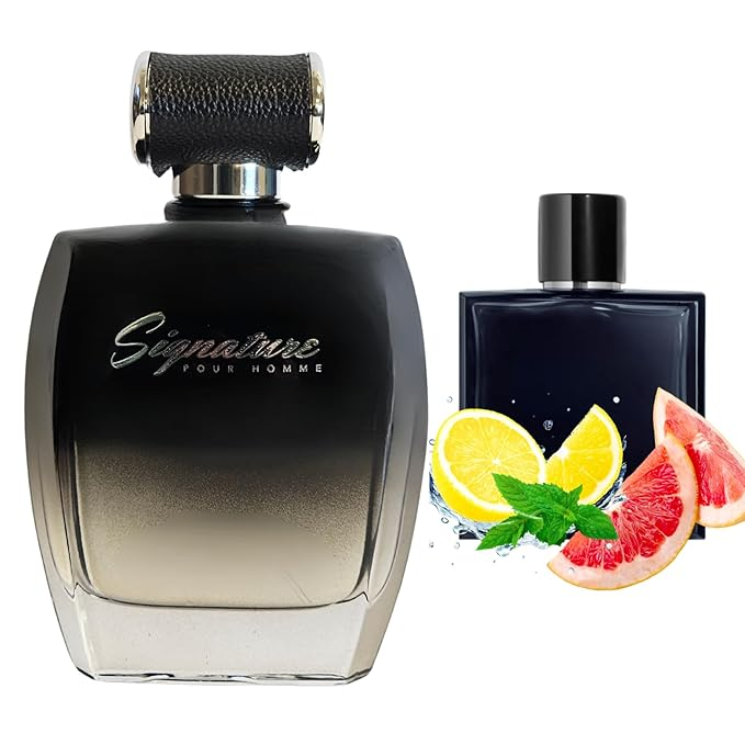 Signature Pour Homme Cologne for Men 3.4oz / 100ml, eau de parfum, Long Lasting Fragrance for Men, (Oil Concentration 15%)