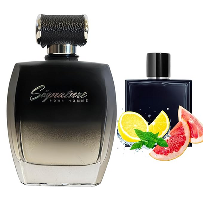 Signature Pour Homme Cologne for Men 3.4oz / 100ml, eau de parfum, Long Lasting Fragrance for Men, (Oil Concentration 15%)