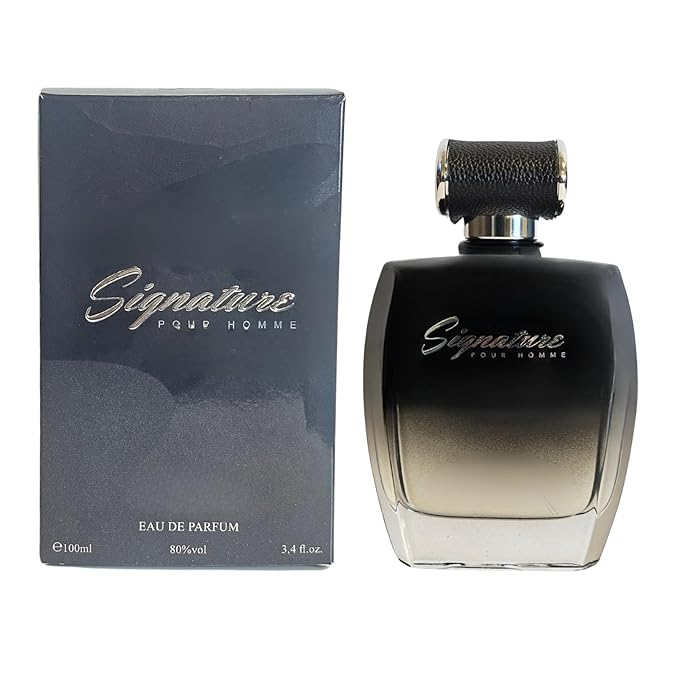 Signature Pour Homme Cologne for Men 3.4oz / 100ml, eau de parfum, Long Lasting Fragrance for Men, (Oil Concentration 15%)