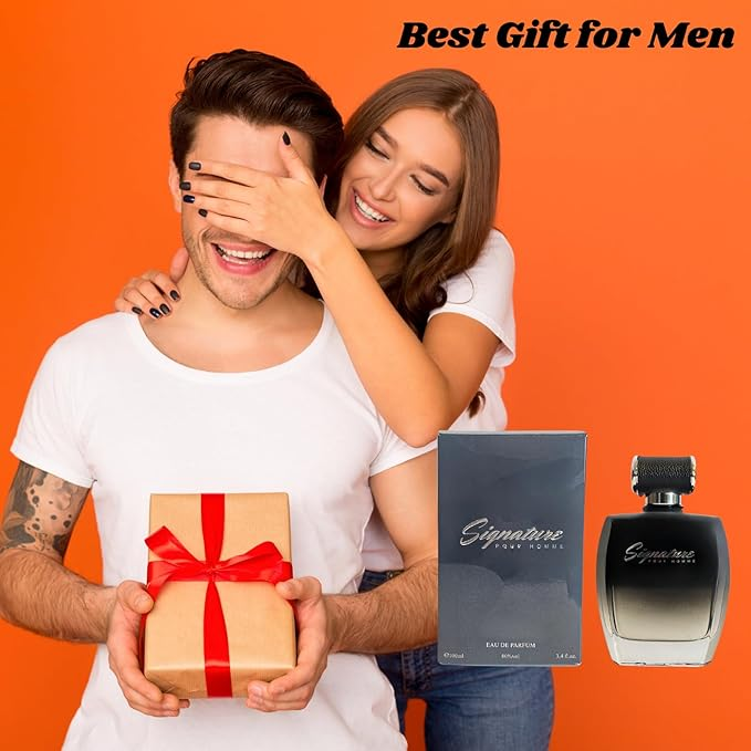 Signature Pour Homme Cologne for Men 3.4oz / 100ml, eau de parfum, Long Lasting Fragrance for Men, (Oil Concentration 15%)