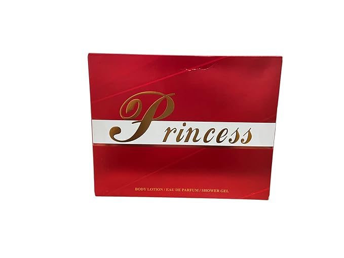 Princess High Heel Shoes Perfume Gifts Sets for Women, Eau De Parfum (1.7 fl oz), Body Lotion (3.0 fl oz), Shower Gel (3.0 fl oz), Mother's Day Gifts (Pack of 3) - Red