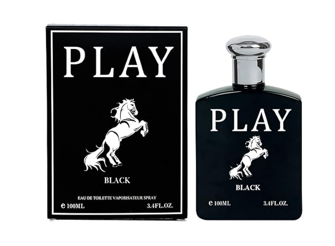 Play Black Cologne for Men 3.4oz/100ml eau de toilette, Fragrance for Men
