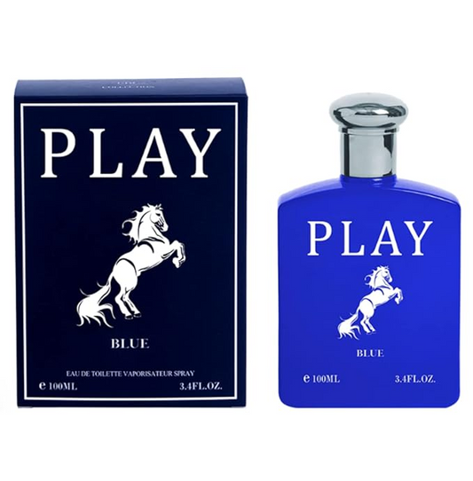 Play Blue Cologne for Men (Inspired Play Blue) 3.4oz/100ml, Natural Spray, Long lasting Smell
