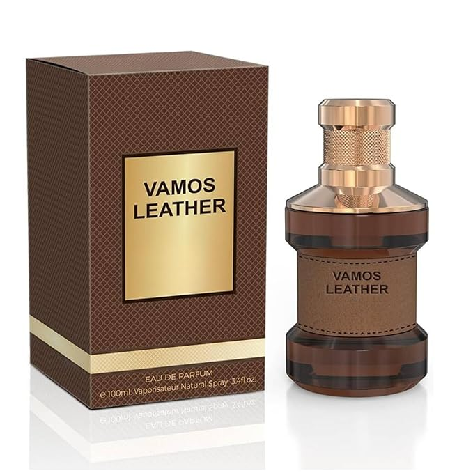 Vamos Leather Cologne for Men (Aromatic, Tuscan Leather) 3.4oz / 100ml Eau De Parfum