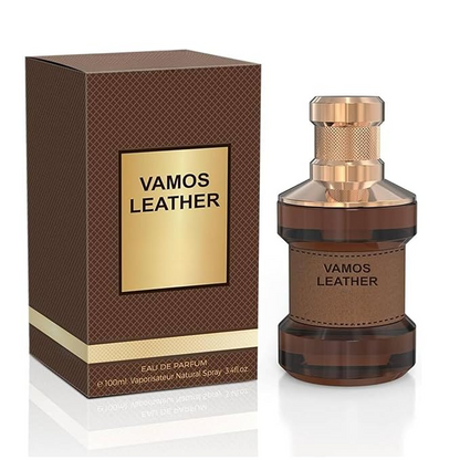 Vamos Leather Cologne for Men (Aromatic, Tuscan Leather) 3.4oz / 100ml Eau De Parfum
