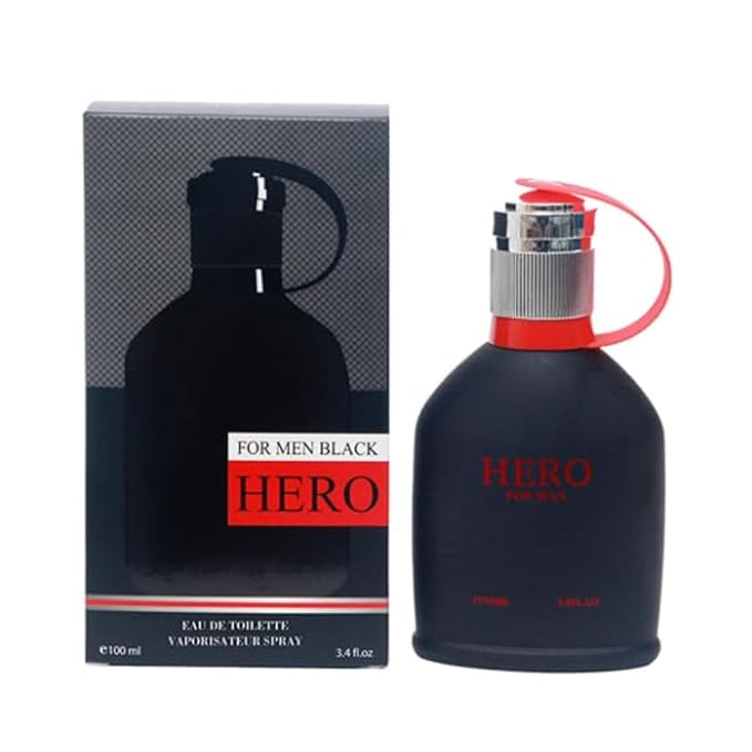 Hero Red, Green, Black Cologne for Men (3.4oz/100ml x 3 Pcs), Eau De Toilette, Wonderful Gift, Masculine Scent for All Skin Types (Pack of 3)