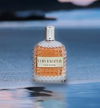 Very Excited Pour Homme Cologne for Men 3.8oz/110ml Eau de toilette, Natural Spray For Men