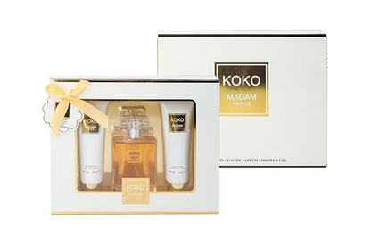 Koko Madam Perfume Gifts Sets for Women, Eau De Parfum (3.4 fl oz), Body Lotion (3.0 fl oz), Shower Gel (3.0 fl oz), (Pack of 3)