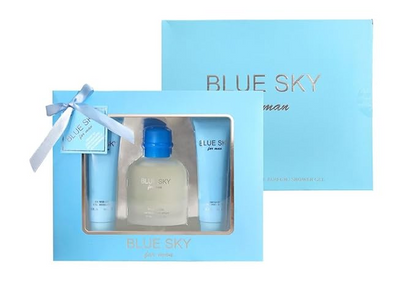 Blue Sky Cologne Gifts Sets for Men, Eau De Toilette (3.4 fl oz), Body Lotion (3.0 fl oz), Shower Gel (3.0 fl oz), (Pack of 3)