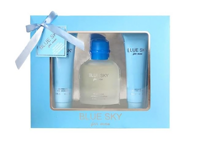 Blue Sky Cologne Gifts Sets for Men, Eau De Toilette (3.4 fl oz), Body Lotion (3.0 fl oz), Shower Gel (3.0 fl oz), (Pack of 3)