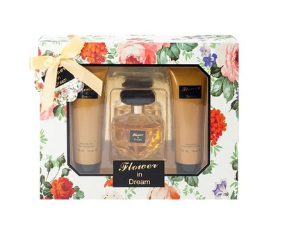 Flower in Dream Perfume Gifts Sets for Women, Eau De Parfum (3.4 fl oz), Body Lotion (3.0 fl oz), Shower Gel (3.0 fl oz), (Pack of 3)