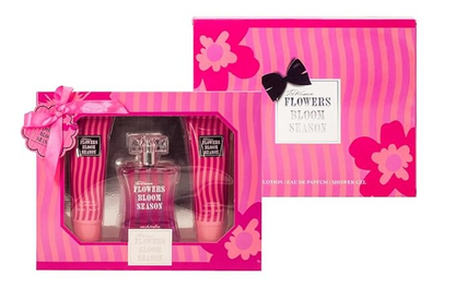 Flowers Bloom season Perfume Gifts Sets for Women, Eau De Parfum (3.4 fl oz), Body Lotion (3.0 fl oz), Shower Gel (3.0 fl oz), (Pack of 3)