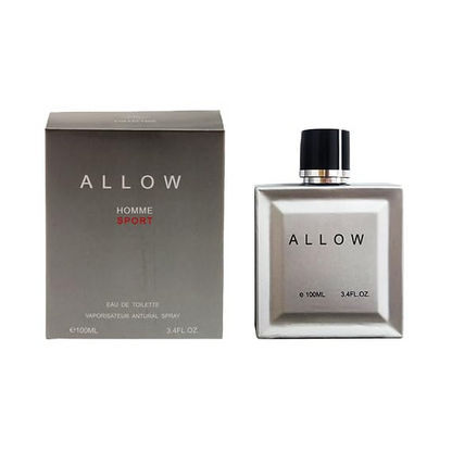Valentine Milano for Men (EDP) & Allow Homme Sport (EDT), Warm Masculine Scent for Daily Use, Casual Men's Cologne, 3.4oz/100ml (Pack of 2)