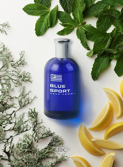 Valentine Milano for Men (EDP) & Blue Sport Cologne for Men (EDT), 3.4 Fl Oz Each (Pack of 2)