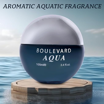 Valentine Milano for Men & Boulevard Aqua for Men Eau De Parfum - Energizing & Refreshing with Its Marine Notes - Long-Lasting Fragrance that Can Carry Throughout the Day - Masculine Scent (Pack of 2)