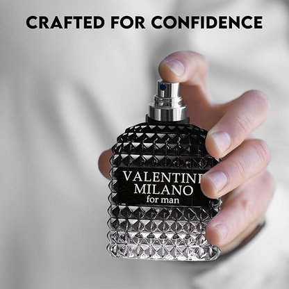 Valentine Milano for Men & Boulevard Aqua for Men Eau De Parfum - Energizing & Refreshing with Its Marine Notes - Long-Lasting Fragrance that Can Carry Throughout the Day - Masculine Scent (Pack of 2)