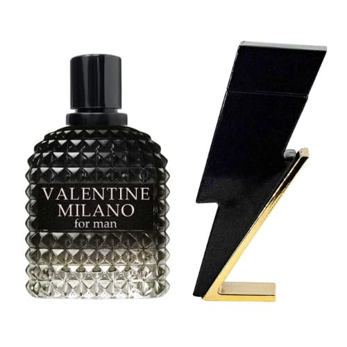 Valentine Milano for Men & Cool Boy Cologne For Men, Eau De Parfum Fragrance for men, Wonderful Gift, Masculine Scent for All Skin Types, 3.4 Fl Oz Each (Pack of 2)
