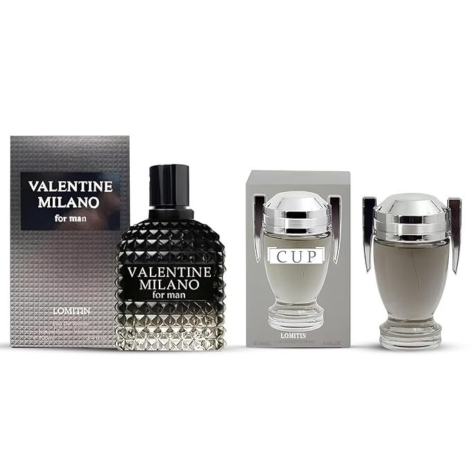 Valentine Milano for Men (EDP) & Cup Cologne (EDT), Fragrance for Men, 3.4 Fl Oz Each (Pack of 2)About this item Invigorating Top Notes: Opens with fresh and revitalizing top notes that make a memorable first impression.