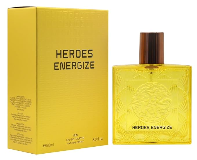 Valentine Milano for Men (EDP) & Heroes Energize Cologne for Men (EDT), Fragrance for Men, 3.4 Fl Oz Each (Pack of 2)