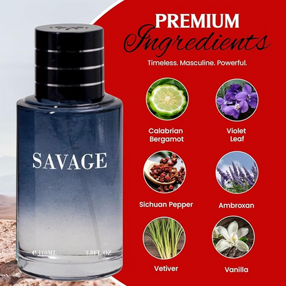 Savage and Valentine Milano Cologne for Men - Eau De Parfum Natural Spray, 3.4 Fl Oz Each, Pack of 2 Combo Set