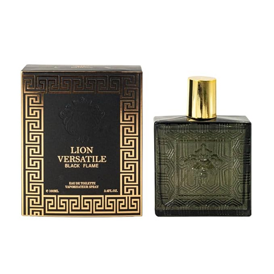Lion Versatile Black Flame Cologne For Men (EDT), Fragrance for Men, 3.4 Fl Oz Each