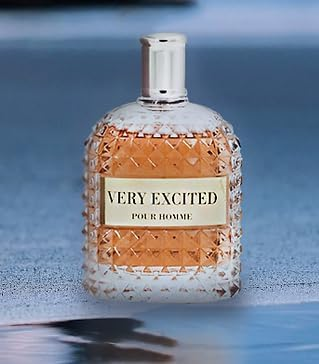 Valentine Milano for Men (EDP) & Very Excited Pour Homme Cologne For Men (EDT), 3.4 Fl Oz Each (Pack of 2)