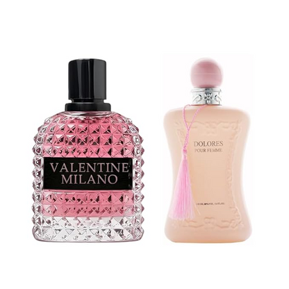 Valentine Milano & Dolores Pour femme Perfume for Women - 3.4oz/100ml, Eau de Parfum, Fragrance for Women (Pack of 2)