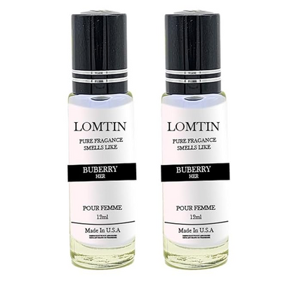 Fragrance Perfume Oils Buberry Her Parfum Roll On Body Oil for Women (12ml) (Pack of 2)