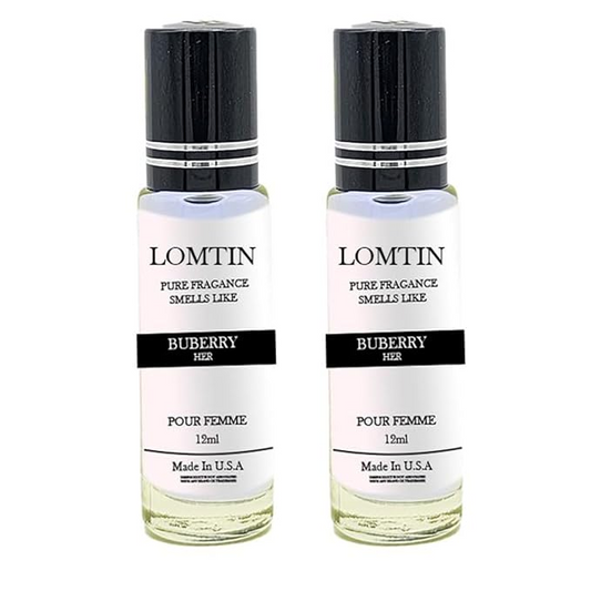 Fragrance Perfume Oils Buberry Her Parfum Roll On Body Oil for Women (12ml) (Pack of 2)