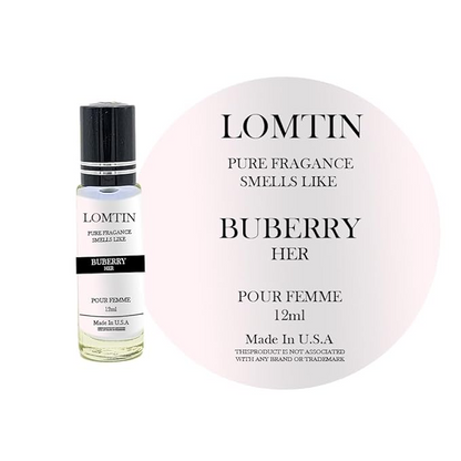 Fragrance Perfume Oils Buberry Her Parfum Roll On Body Oil for Women (12ml) (Pack of 2)