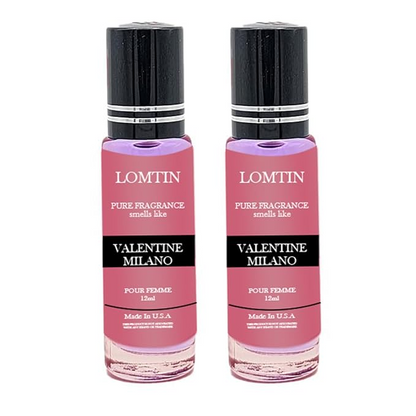 Fragrance Perfume Oils Valentine Milano Parfum Roll On Body Oil for Women (12ml) (Pack of 2)