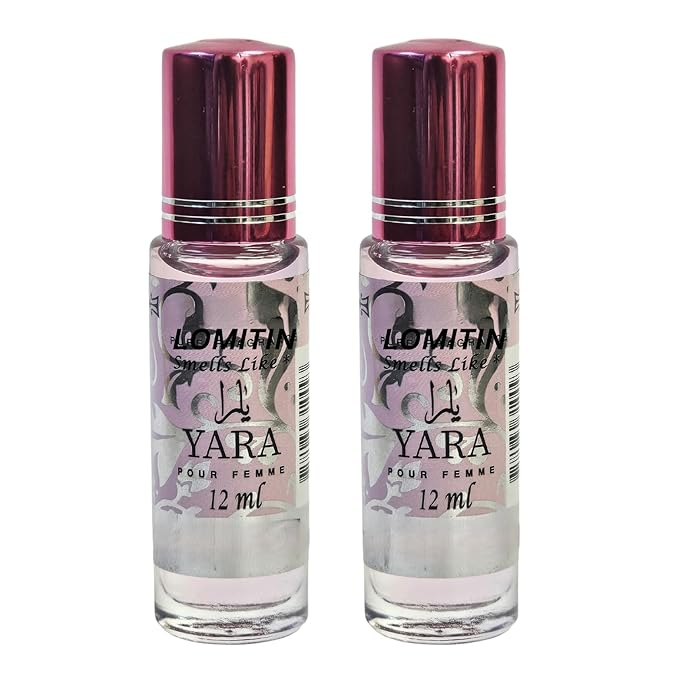 Fragrance Perfume Oils Yara Pour Femme Parfum Roll On Body Oil for Women (12ml) (Pack of 2)